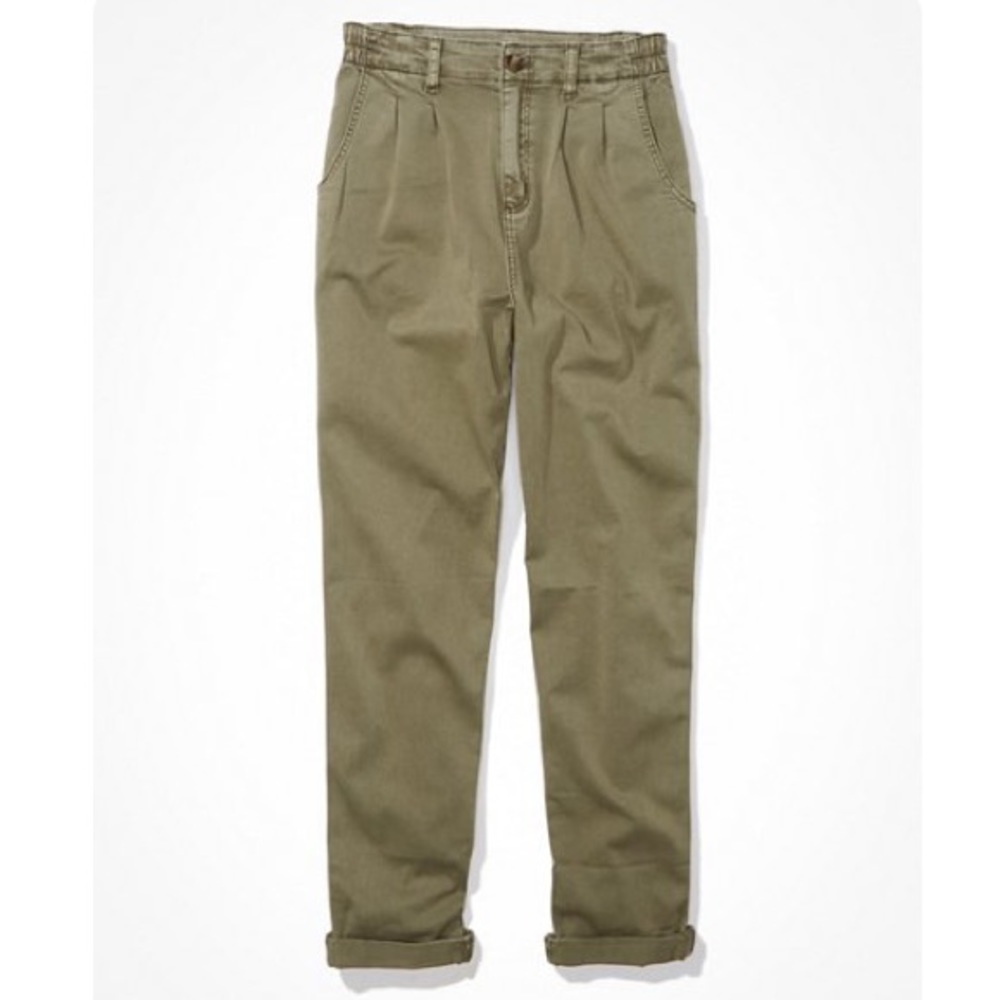 American eagle outfitters NWT army green mom pant trouser size 8